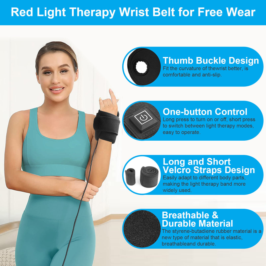 Red Light Physical Therapy Band Infrared Heating Physiotherapy Sports Sprain