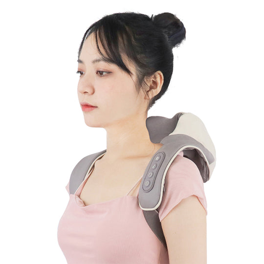 Hands Free Shoulder & Neck Massager with Heat and Adjustable Straps